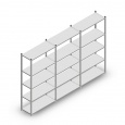 Voordeelrij Legbordstelling Light Duty 2000x3000x400, 5 niveaus metaal verzinkt 120 kg