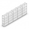 Voordeelrij Legbordstelling Light Duty 2000x5000x400, 5 niveaus metaal verzinkt 120 kg