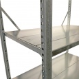 Voordeelrij Legbordstelling Light Duty 2000x5000x500, 5 niveaus metaal verzinkt 100 kg