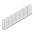 Voordeelrij Legbordstelling Light Duty 2000x7000x500, 5 niveaus metaal verzinkt 100 kg