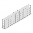 Voordeelrij Legbordstelling Light Duty 2000x7000x600, 5 niveaus metaal verzinkt 80 kg