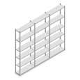 Voordeelrij Legbordstelling Light Duty 2500x3000x300, 6 niveaus metaal verzinkt 40 kg