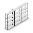 Voordeelrij Legbordstelling Medium Duty 2000x3000x300, 5 niveaus metaal antraciet 90 kg