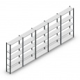 Voordeelrij Legbordstelling Medium Duty 2000x5000x300, 5 niveaus metaal antraciet 90 kg
