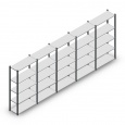 Voordeelrij Legbordstelling Medium Duty 2000x5000x400, 5 niveaus metaal antraciet 90 kg