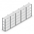 Voordeelrij Legbordstelling Medium Duty 2000x5000x500, 5 niveaus metaal antraciet 70 kg