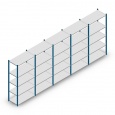 Voordeelrij Legbordstelling Medium Duty 2000x5000x500, 5 niveaus metaal blauw 70 kg