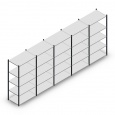 Voordeelrij Legbordstelling Medium Duty 2000x5000x600, 5 niveaus metaal antraciet 180 kg