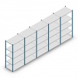 Voordeelrij Legbordstelling Medium Duty 2000x5000x600, 5 niveaus metaal blauw 180 kg