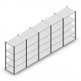 Voordeelrij Legbordstelling Medium Duty 2000x5000x700, 5 niveaus metaal antraciet 180 kg