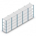 Voordeelrij Legbordstelling Medium Duty 2000x5000x700, 5 niveaus metaal blauw 180 kg