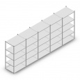 Voordeelrij Legbordstelling Medium Duty 2000x5000x700, 5 niveaus metaal verzinkt 180 kg