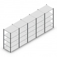 Voordeelrij Legbordstelling Medium Duty 2000x5000x800, 5 niveaus metaal antraciet 180 kg