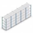 Voordeelrij Legbordstelling Medium Duty 2000x5000x800, 5 niveaus metaal blauw 180 kg