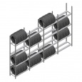 Voordeelrij bandenstelling Medium Duty 2500x4000x600 4 secties 4 niveaus
