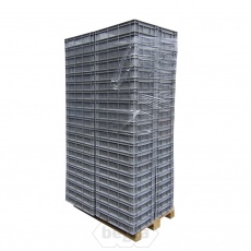 Palletaanbieding 400 gebruikte kunststof stapelkratten 600x400x120 mm (lxbxh) grijs Palletaanbieding 400 gebruikte kunststof stapelkratten 600x400x120 mm (lxbxh) grijs