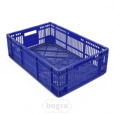 Voordeelpartij 52 gebruikte kunststof stapelbakken, kratten 600x400x180 mm (lxbxh) blauw Voordeelpartij 52 gebruikte kunststof stapelbakken, kratten 600x400x180 mm (lxbxh) blauw