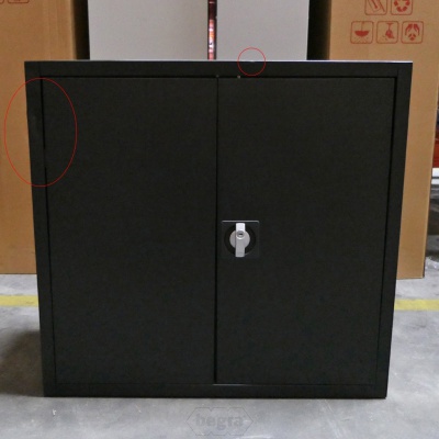 Afsluitbare draaideurkast 740x800x380 mm (hxbxd) zwart - schade Afsluitbare draaideurkast 740x800x380 mm (hxbxd) zwart - schade