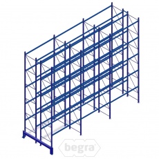 Dubbele voordeelrij gebruikte Hovuma palletstelling 7130x8440x870 mm (hxbxd) - 5 niveaus 3 secties Dubbele voordeelrij gebruikte Hovuma palletstelling 7130x8440x870 mm (hxbxd) - 5 niveaus 3 secties