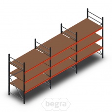 Voordeelrij grootvakstelling AR 2250x5030x1000 mm (hxbxd) - 3 niveaus Voordeelrij grootvakstelling AR 2250x5030x1000 mm (hxbxd) - 3 niveaus