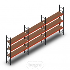 Voordeelrij grootvakstelling AR 2250x5030x400 mm (hxbxd) - 3 niveaus Voordeelrij grootvakstelling AR 2250x5030x400 mm (hxbxd) - 3 niveaus