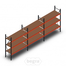 Voordeelrij grootvakstelling AR 2250x5030x600 mm (hxbxd) - 3 niveaus