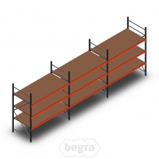 Voordeelrij grootvakstelling AR 2250x6230x1000 mm (hxbxd) - 3 niveaus Voordeelrij grootvakstelling AR 2250x6230x1000 mm (hxbxd) - 3 niveaus