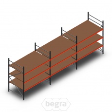 Voordeelrij grootvakstelling AR 2250x6230x1200 mm (hxbxd) - 3 niveaus Voordeelrij grootvakstelling AR 2250x6230x1200 mm (hxbxd) - 3 niveaus