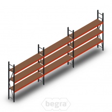 Voordeelrij grootvakstelling AR 2250x6230x400 mm (hxbxd) - 3 niveaus Voordeelrij grootvakstelling AR 2250x6230x400 mm (hxbxd) - 3 niveaus