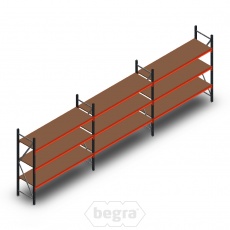 Voordeelrij grootvakstelling AR 2250x6230x600 mm (hxbxd) - 3 niveaus Voordeelrij grootvakstelling AR 2250x6230x600 mm (hxbxd) - 3 niveaus