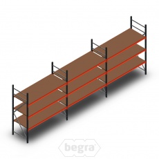 Voordeelrij grootvakstelling AR 2250x6230x800 mm (hxbxd) - 3 niveaus Voordeelrij grootvakstelling AR 2250x6230x800 mm (hxbxd) - 3 niveaus