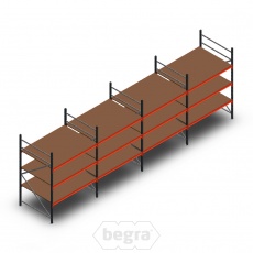 Voordeelrij grootvakstelling AR 2250x6740x1200 mm (hxbxd) - 3 niveaus