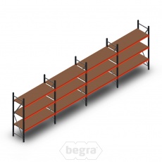 Voordeelrij grootvakstelling AR 2250x6740x600 mm (hxbxd) - 3 niveaus Voordeelrij grootvakstelling AR 2250x6740x600 mm (hxbxd) - 3 niveaus