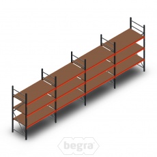 Voordeelrij grootvakstelling AR 2250x6740x800 mm (hxbxd) - 3 niveaus Voordeelrij grootvakstelling AR 2250x6740x800 mm (hxbxd) - 3 niveaus