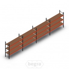 Voordeelrij grootvakstelling AR 2250x8290x600 mm (hxbxd) - 3 niveaus Voordeelrij grootvakstelling AR 2250x8290x600 mm (hxbxd) - 3 niveaus