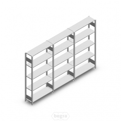 Voordeelrij Legbordstelling Heavy Duty 2000x3000x300 (hxbxd) 5 niveaus metaal verzinkt 150 kg Voordeelrij Legbordstelling Heavy Duty 2000x3000x300 (hxbxd) 5 niveaus metaal verzinkt 150 kg