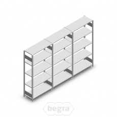 Voordeelrij Legbordstelling Heavy Duty 2000x3000x400 (hxbxd) 5 niveaus metaal verzinkt 250 kg Voordeelrij Legbordstelling Heavy Duty 2000x3000x400 (hxbxd) 5 niveaus metaal verzinkt 250 kg