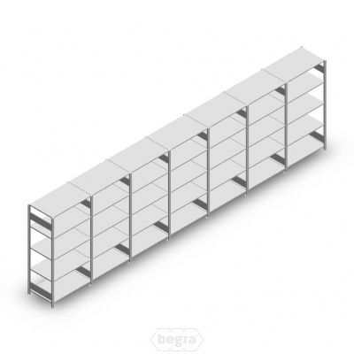 Voordeelrij Legbordstelling Heavy Duty 2000x7000x600 (hxbxd) 5 niveaus metaal verzinkt 150 kg Voordeelrij Legbordstelling Heavy Duty 2000x7000x600 (hxbxd) 5 niveaus metaal verzinkt 150 kg