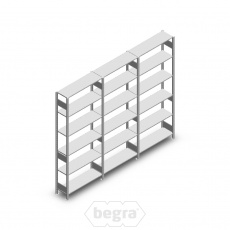 Voordeelrij Legbordstelling Heavy Duty 2500x3000x300 (hxbxd) 6 niveaus metaal verzinkt 150 kg Voordeelrij Legbordstelling Heavy Duty 2500x3000x300 (hxbxd) 6 niveaus metaal verzinkt 150 kg