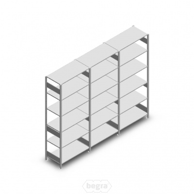 Voordeelrij Legbordstelling Heavy Duty 2500x3000x500 (hxbxd) 6 niveaus metaal verzinkt 150 kg Voordeelrij Legbordstelling Heavy Duty 2500x3000x500 (hxbxd) 6 niveaus metaal verzinkt 150 kg