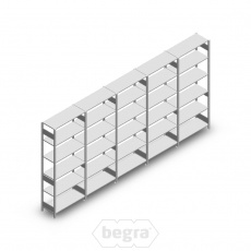 Voordeelrij Legbordstelling Heavy Duty 2500x5000x400 (hxbxd) 6 niveaus metaal verzinkt 250 kg Voordeelrij Legbordstelling Heavy Duty 2500x5000x400 (hxbxd) 6 niveaus metaal verzinkt 250 kg
