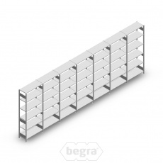 Voordeelrij Legbordstelling Heavy Duty 2500x7000x400 (hxbxd) 6 niveaus metaal verzinkt 250 kg Voordeelrij Legbordstelling Heavy Duty 2500x7000x400 (hxbxd) 6 niveaus metaal verzinkt 250 kg