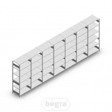 Voordeelrij Legbordstelling Heavy Duty 2500x7000x600 (hxbxd) 6 niveaus metaal verzinkt 250 kg Voordeelrij Legbordstelling Heavy Duty 2500x7000x600 (hxbxd) 6 niveaus metaal verzinkt 250 kg