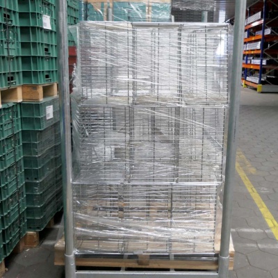 Palletaanbieding 21x gebruikte draadmand, winkelmand 300x475x495mm (hxbxd) verzinkt