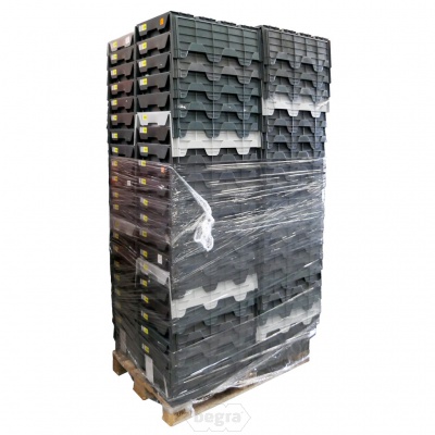 Palletaanbieding 80 gebruikte distributiebak, transportbak 600x400x300 mm (lxbxh) diverse kleuren Palletaanbieding 80 gebruikte distributiebak, transportbak 600x400x300 mm (lxbxh) diverse kleuren