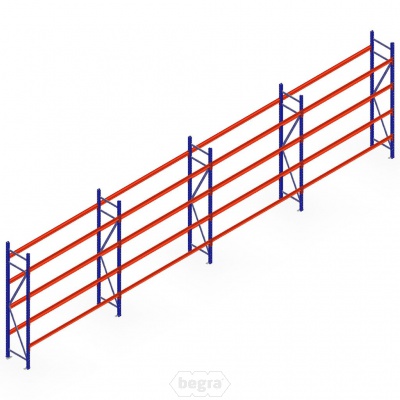 Voordeelrij bandenstelling grootvak AR 3000x6700x500mm (hxbxd) 4 secties 4 niveaus blauw Voordeelrij bandenstelling grootvak AR 3000x6700x500mm (hxbxd) 4 secties 4 niveaus blauw