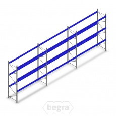Voordeelrij gebruikte Bito palletstelling 4000x11280x1100mm (hxbxd) - 3 secties / 3 niveaus Voordeelrij gebruikte Bito palletstelling 4000x11280x1100mm (hxbxd) - 3 secties / 3 niveaus