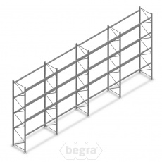Voordeelrij gebruikte Dexion palletstelling 5000x11200x800 mm (hxbxd) - 4 secties 4 niveaus Voordeelrij gebruikte Dexion palletstelling 5000x11200x800 mm (hxbxd) - 4 secties 4 niveaus