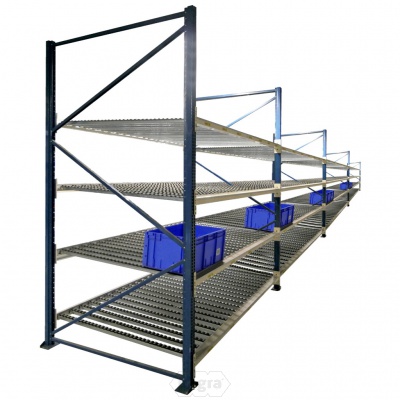 Voordeelrij gebruikte doorrolstelling Nedcon 3000x10160x1295 mm (hxbxd) 4 secties 5 niveaus Voordeelrij gebruikte doorrolstelling Nedcon 3000x10160x1295 mm (hxbxd) 4 secties 5 niveaus