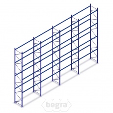Voordeelrij gebruikte Hovuma palletstelling 6495x11150x870mm (hxbxd) - 4secties / 4 niveaus Voordeelrij gebruikte Hovuma palletstelling 6495x11150x870mm (hxbxd) - 4secties / 4 niveaus